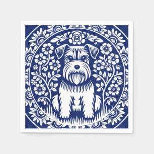 Schnauzer oder Norfolk Terrier Bezaubernde Kunst, Serviette