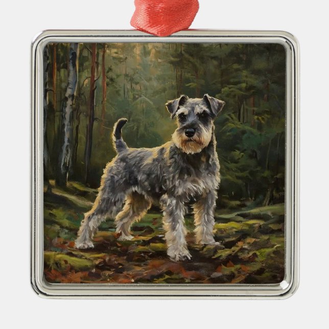 Schnauzer  ornament aus metall (Vorne)