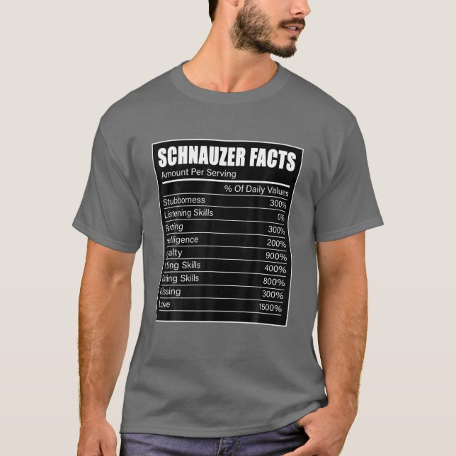 Schnauzer Owner Dog Lover Schnauzer Fakten T-Shirt (Vorderseite)