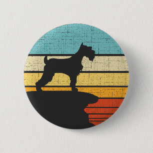 Schnauzer Owner Retro Vintag Doppy Puppy Lover Button