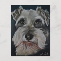Schnauzer Painting Postcards