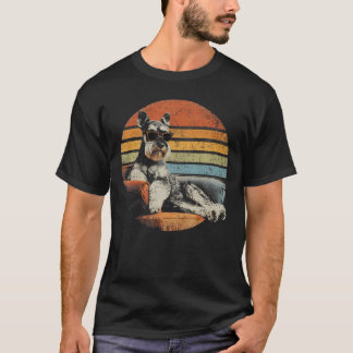 Schnauzer Papa Lustige Hund Sonnenbrille Vintage T-Shirt