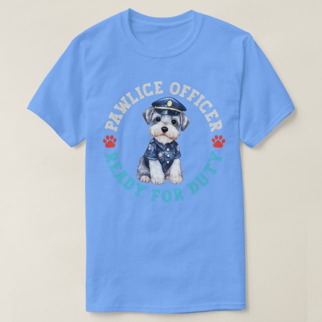 Schnauzer Pawlice Officer T-Shirt (Design vorne)