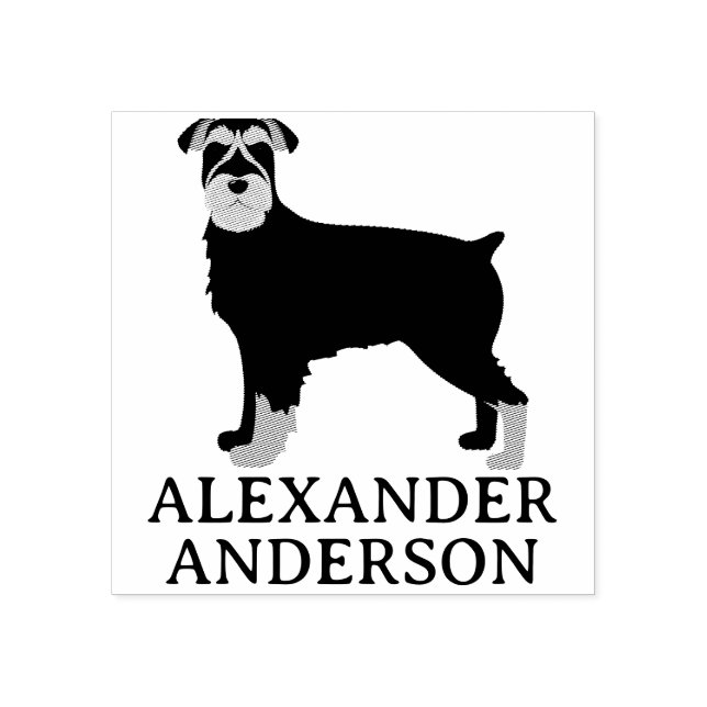 Schnauzer Personalisieren der Gummi-Briefmarke Gummistempel (Prägung)