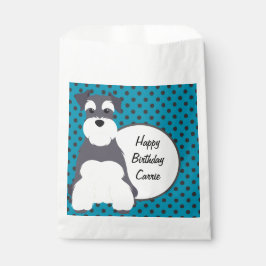 Schnauzer Polka Dots Personalisiert Geschenktütchen