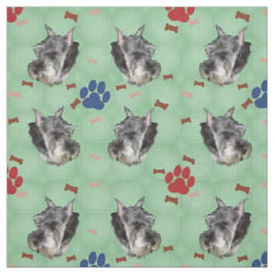 Schnauzer-Porträt Stoff