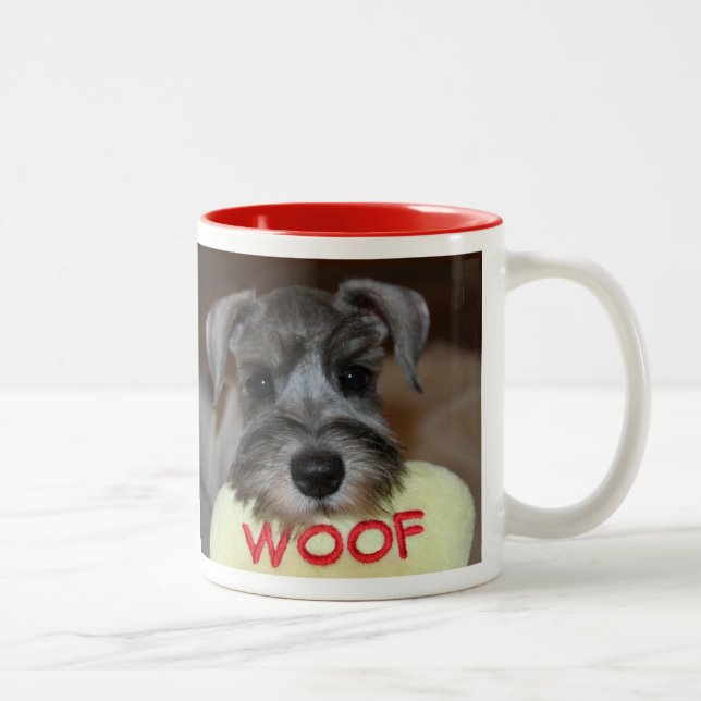 Schnauzer Puppy-Tasse Zweifarbige Tasse (Rechts)