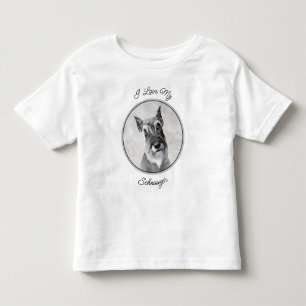 Schnauzer (Riese) - Niedliche Original Hunde Kunst Kleinkind T-shirt