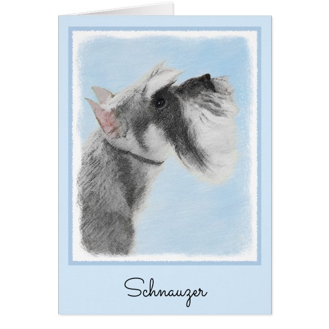 Schnauzer (Riese, Standard) Malerei - Hundekunst (Vorne)