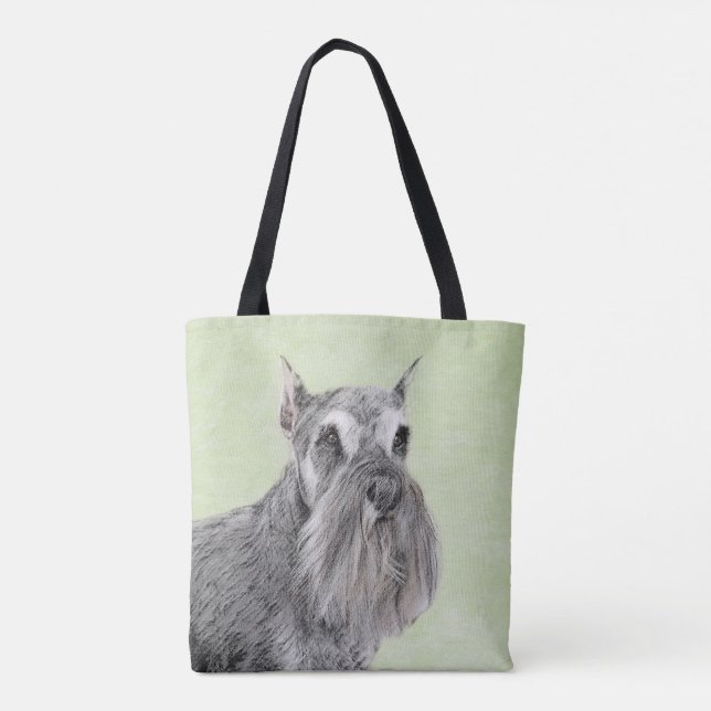 Schnauzer (Riese, Standard) Malerei - Hundekunst (Rückseite)