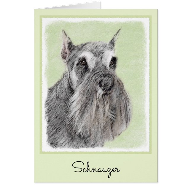 Schnauzer (Riese, Standard) Malerei - Hundekunst (Vorne)