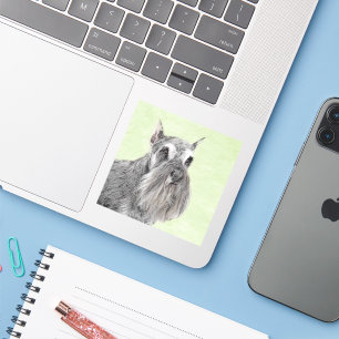 Schnauzer (Riese, Standard) Malerei - Hundekunst Aufkleber