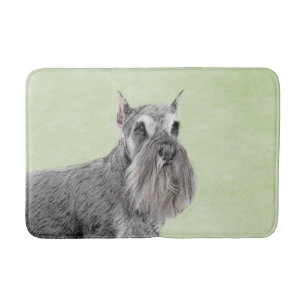 Schnauzer (Riese, Standard) Malerei - Hundekunst Badematte