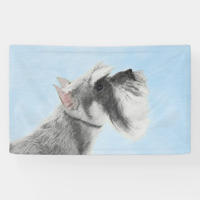 Schnauzer (Riese, Standard) Malerei - Hundekunst Banner (Horizontal)