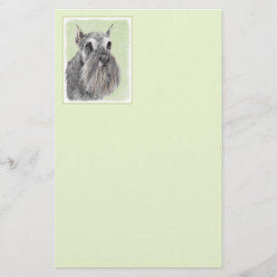Schnauzer (Riese, Standard) Malerei - Hundekunst Briefpapier