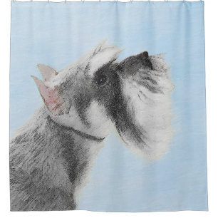 Schnauzer (Riese, Standard) Malerei - Hundekunst Duschvorhang