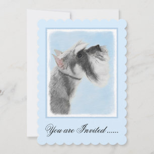 Schnauzer (Riese, Standard) Malerei - Hundekunst Einladung