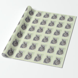 Schnauzer (Riese, Standard) Malerei - Hundekunst Geschenkpapier