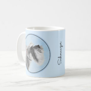Schnauzer (Riese, Standard) Malerei - Hundekunst Kaffeetasse