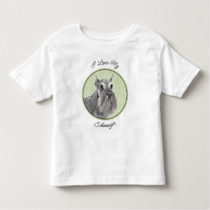 Schnauzer (Riese, Standard) Malerei - Hundekunst Kleinkind T-shirt
