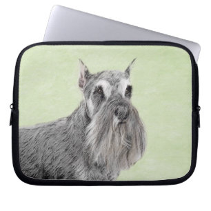 Schnauzer (Riese, Standard) Malerei - Hundekunst Laptopschutzhülle