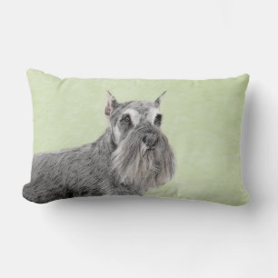 Schnauzer (Riese, Standard) Malerei - Hundekunst Lendenkissen