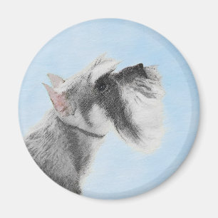 Schnauzer (Riese, Standard) Malerei - Hundekunst Magnet