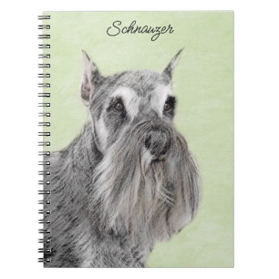 Schnauzer (Riese, Standard) Malerei - Hundekunst Notizblock