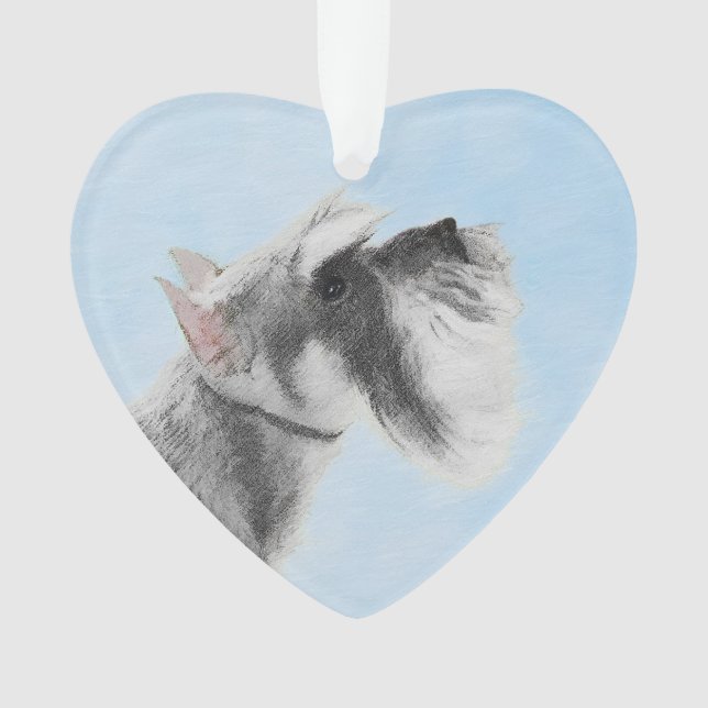 Schnauzer (Riese, Standard) Malerei - Hundekunst Ornament (Vorderseite)