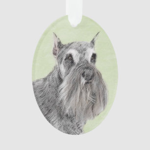 Schnauzer (Riese, Standard) Malerei - Hundekunst Ornament