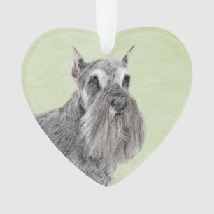 Schnauzer (Riese, Standard) Malerei - Hundekunst Ornament