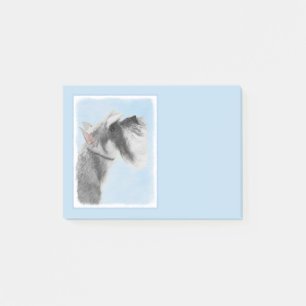Schnauzer (Riese, Standard) Malerei - Hundekunst Post-it Klebezettel