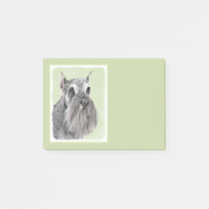 Schnauzer (Riese, Standard) Malerei - Hundekunst Post-it Klebezettel