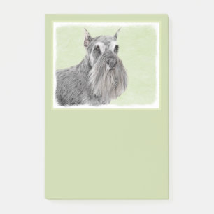 Schnauzer (Riese, Standard) Malerei - Hundekunst Post-it Klebezettel
