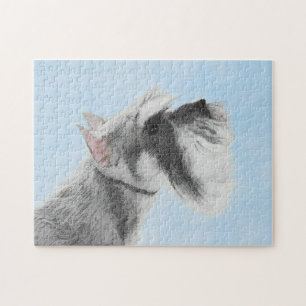 Schnauzer (Riese, Standard) Malerei - Hundekunst Puzzle