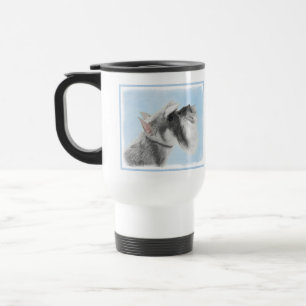 Schnauzer (Riese, Standard) Malerei - Hundekunst Reisebecher