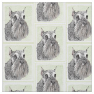 Schnauzer (Riese, Standard) Malerei - Hundekunst Stoff