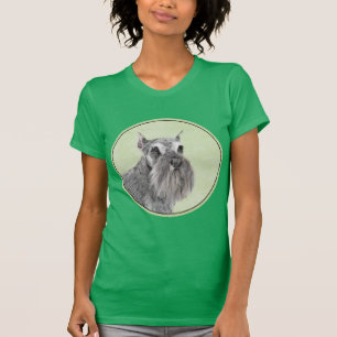 Schnauzer (Riese, Standard) Malerei - Hundekunst T-Shirt