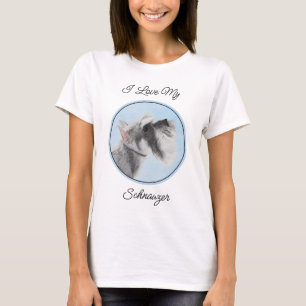 Schnauzer (Riese, Standard) Malerei - Hundekunst T-Shirt