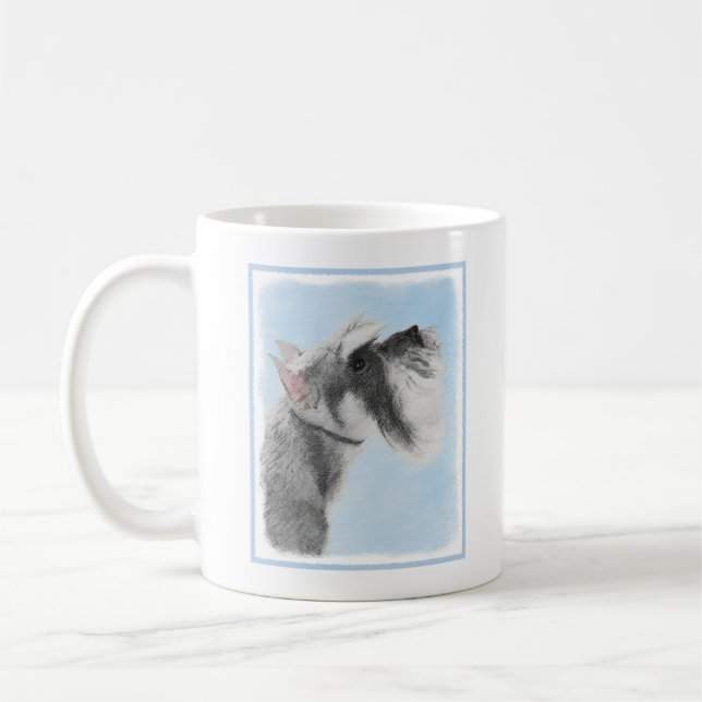 Schnauzer (Riese, Standard) Malerei - Hundekunst Tasse (Links)