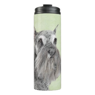 Schnauzer (Riese, Standard) Malerei - Hundekunst Thermosbecher