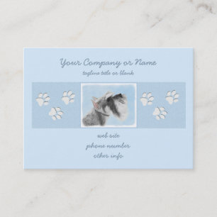 Schnauzer (Riese, Standard) Malerei - Hundekunst Visitenkarte