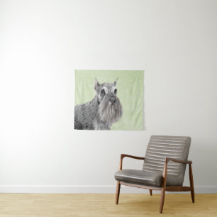 Schnauzer (Riese, Standard) Malerei - Hundekunst Wandteppich