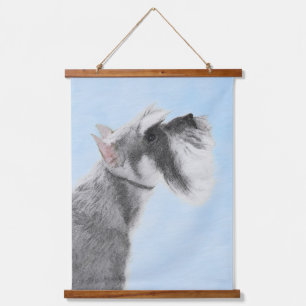 Schnauzer (Riese, Standard) Malerei - Hundekunst Wandteppich Mit Holzrahmen