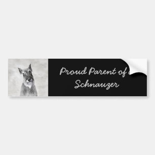 Schnauzer (Riesenmalerei) - Hundekunst Autoaufkleber
