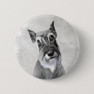 Schnauzer (Riesenmalerei) - Hundekunst Button