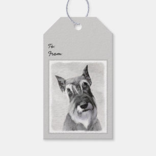 Schnauzer (Riesenmalerei) - Hundekunst Geschenkanhänger