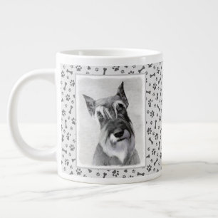 Schnauzer (Riesenmalerei) - Hundekunst Jumbo-Tasse