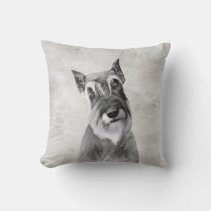 Schnauzer (Riesenmalerei) - Hundekunst Kissen