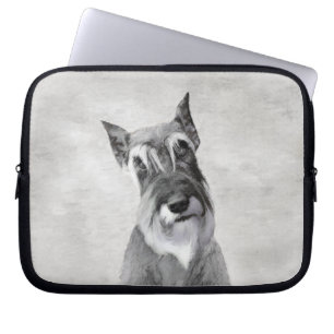 Schnauzer (Riesenmalerei) - Hundekunst Laptopschutzhülle